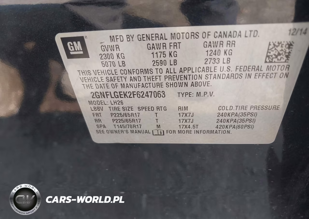 2015 Chevrolet Equinox Lt VIN:2GNFLGEK2F6247063 - 9