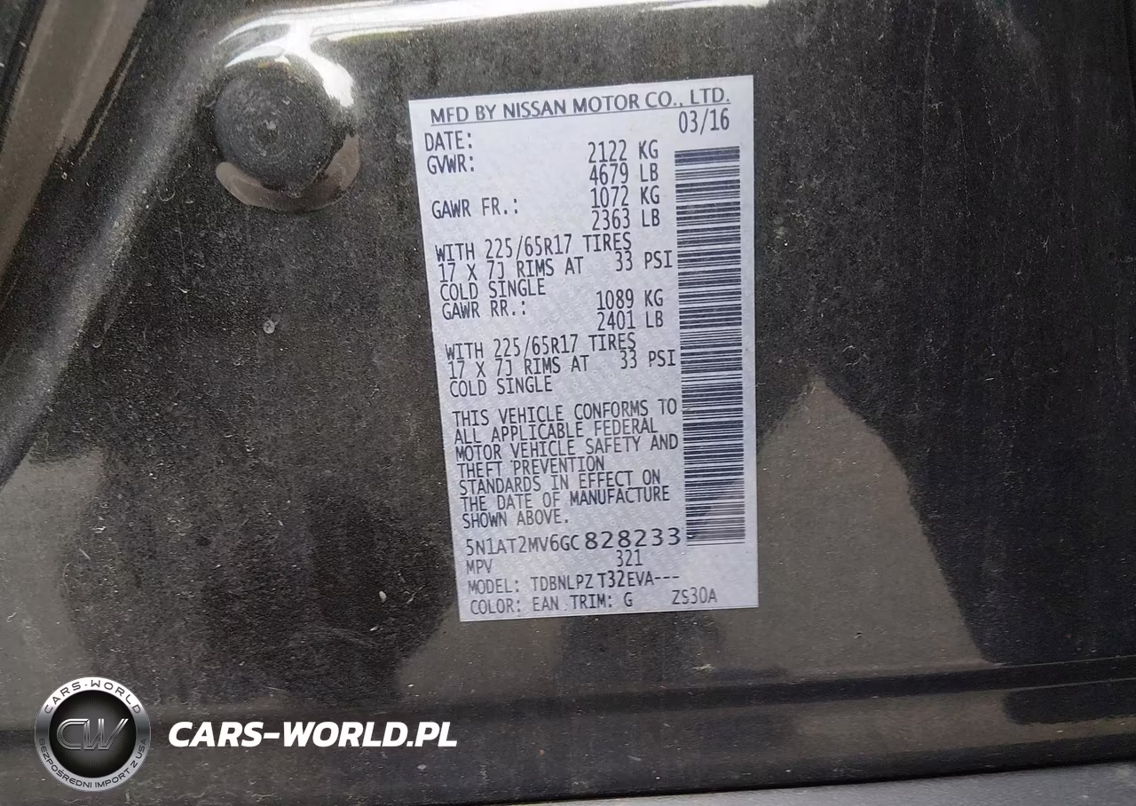 2016 Nissan Rogue S VIN:5N1AT2MV6GC828233 - 9