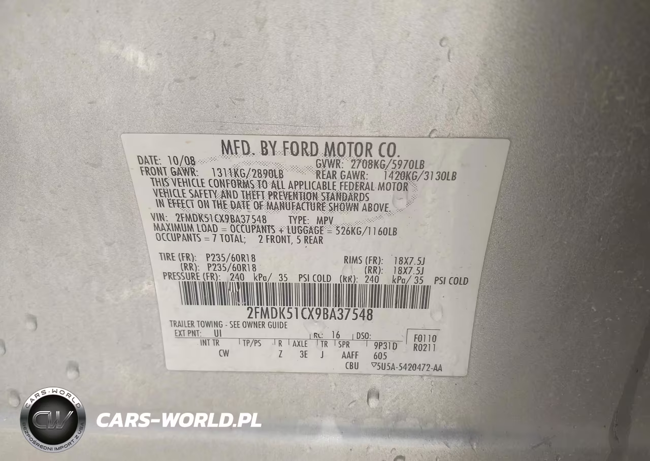 2009 Ford Flex Se VIN:2FMDK51CX9BA37548 - 9