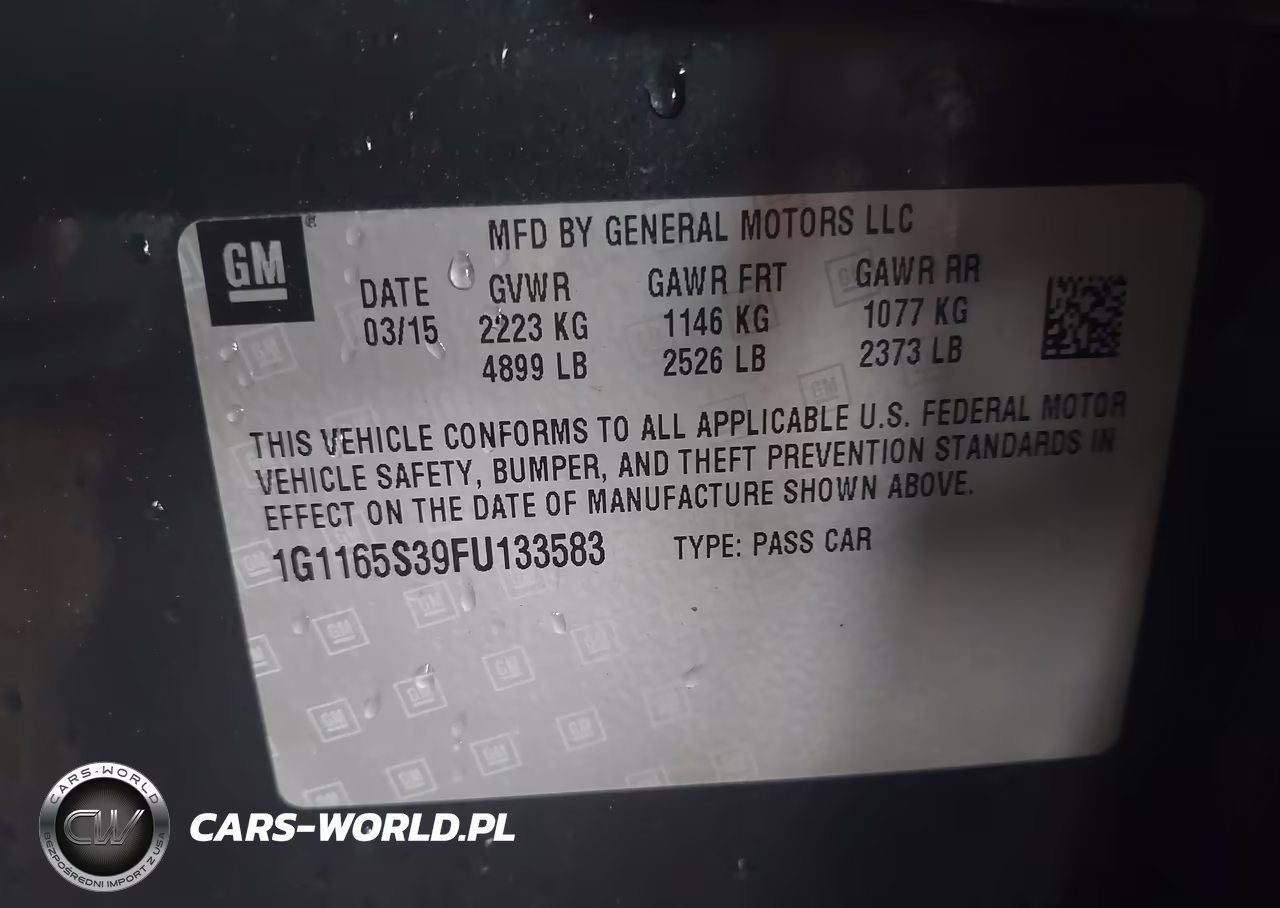 2015 Chevrolet Impala 2Lz VIN:1G1165S39FU133583 - 9
