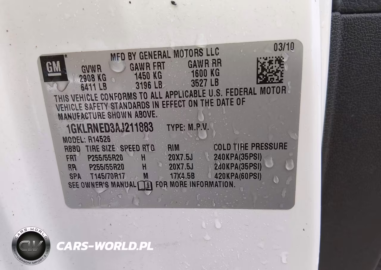2010 GMC Acadia Slt-2 VIN:1GKLRNED3AJ211883 - 9
