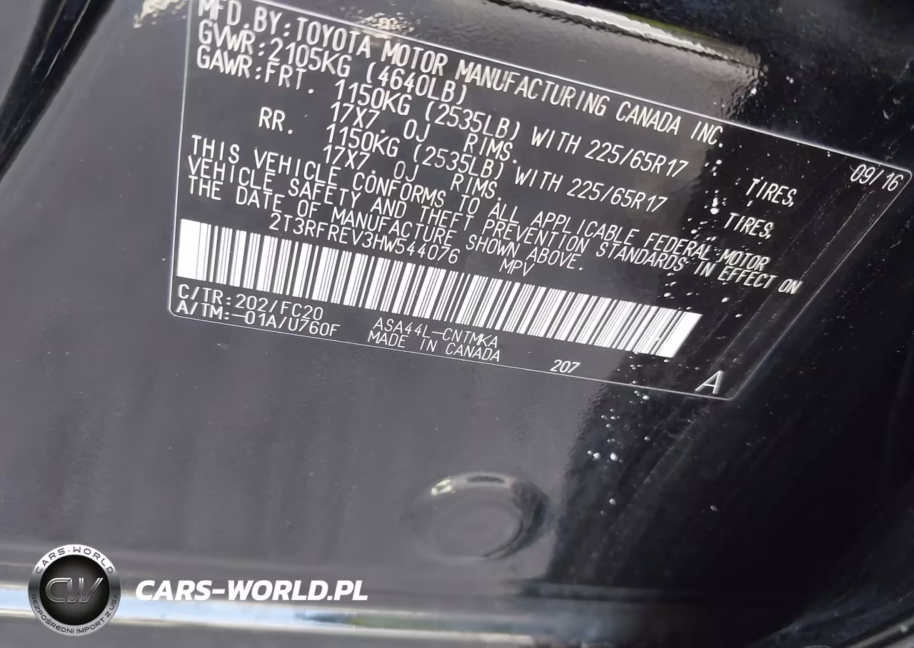 2017 Toyota Rav4 Xle VIN:2T3RFREV3HW544076 - 9