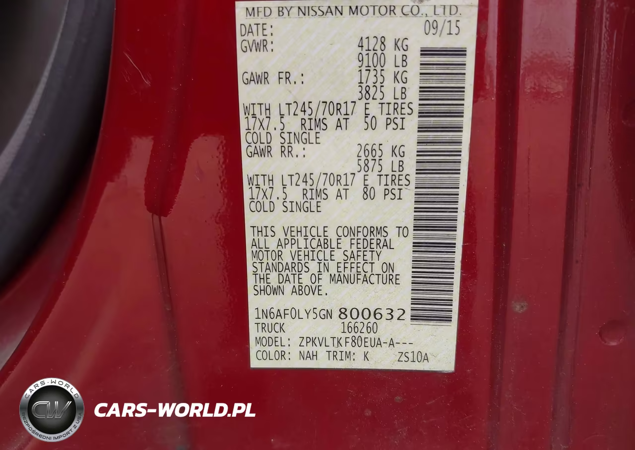 2016 Nissan Nv Cargo Nv2500 Hd Sv V8 VIN:1N6AF0LY5GN800632 - 9