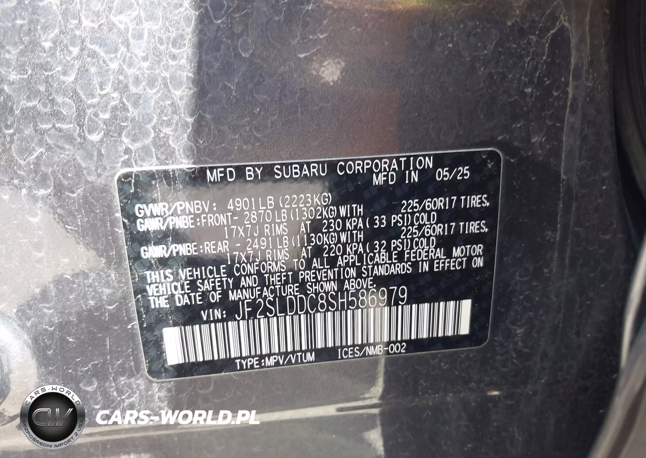 2025 Subaru Forester Premium VIN:JF2SLDDC8SH586979 - 9