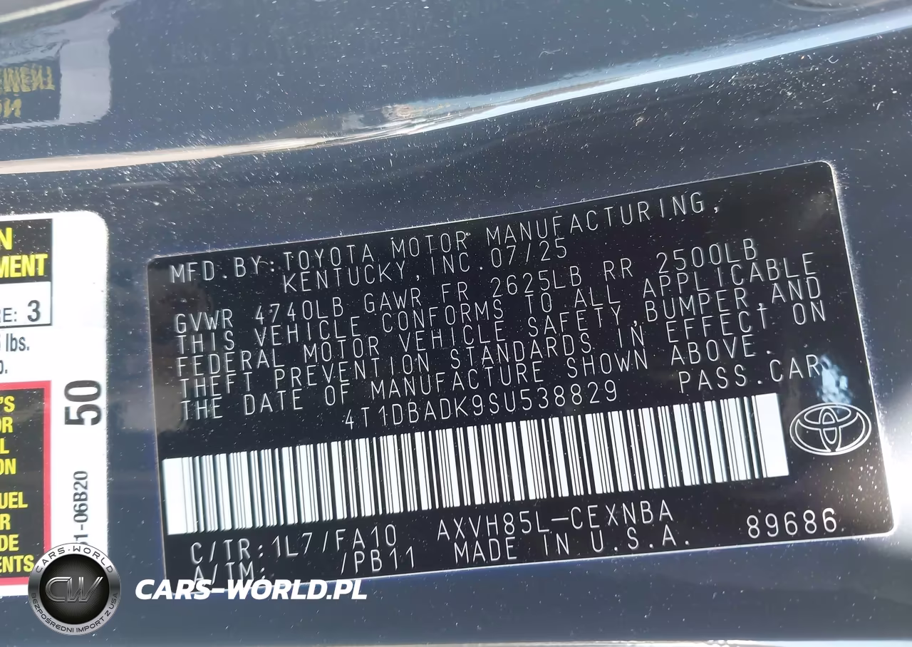 2025 Toyota Camry Le VIN:4T1DBADK9SU538829 - 9