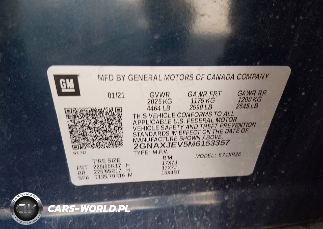 2021 Chevrolet Equinox Fwd 2Fl VIN:2GNAXJEV5M6153357 - 9
