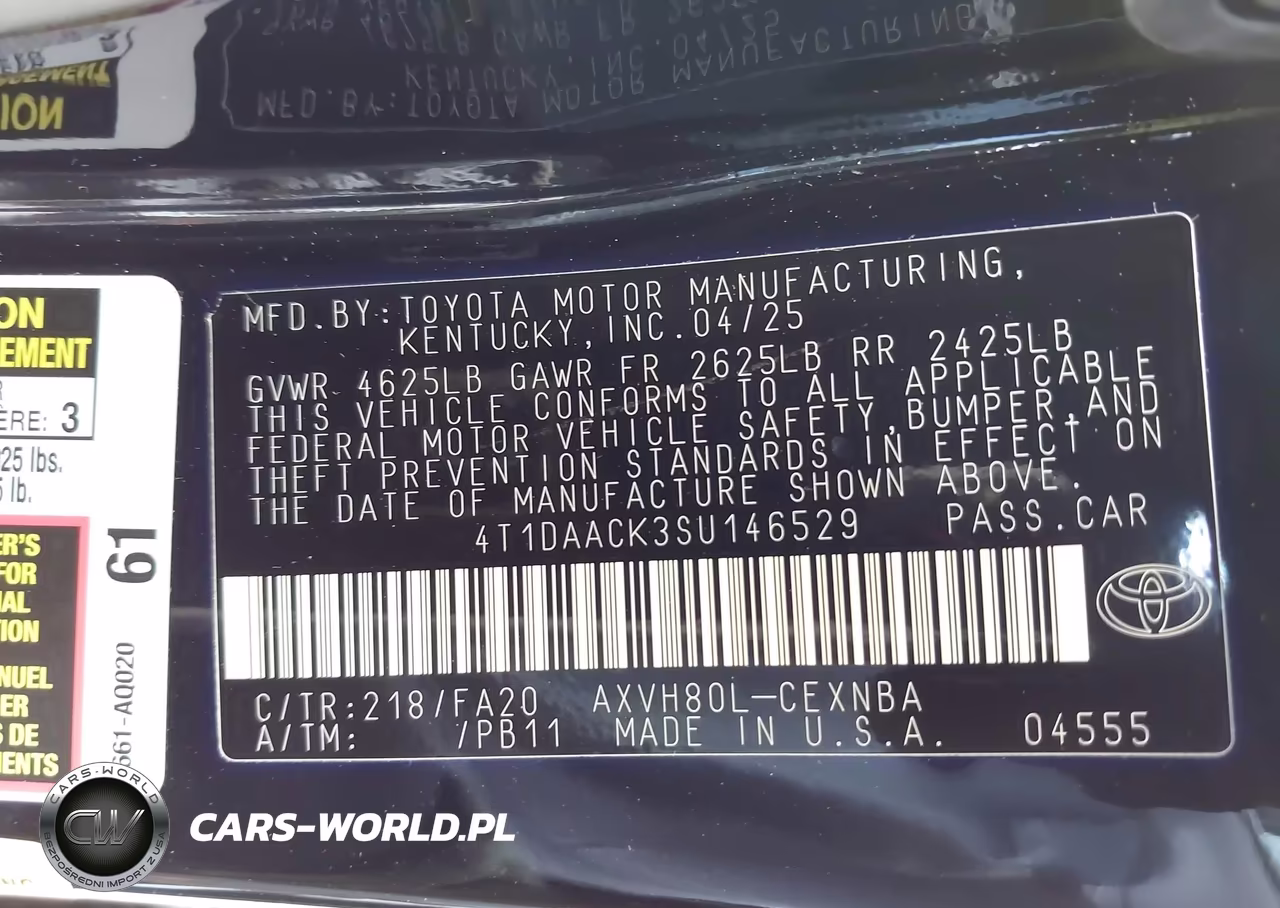 2025 Toyota Camry Le VIN:4T1DAACK3SU146529 - 9