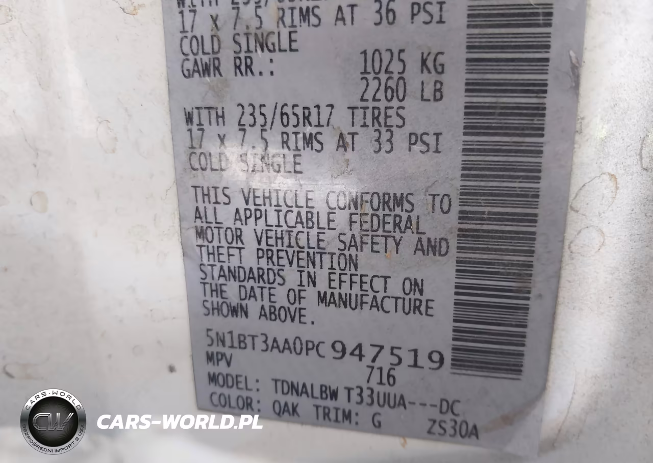 2023 Nissan Rogue S Fwd VIN:5N1BT3AA0PC947519 - 9