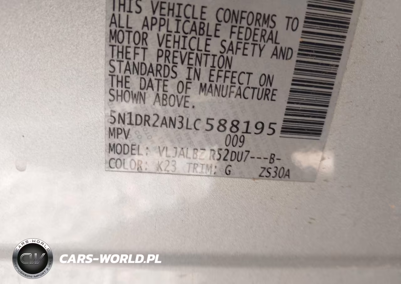 2020 Nissan Pathfinder S 2Wd VIN:5N1DR2AN3LC588195 - 9