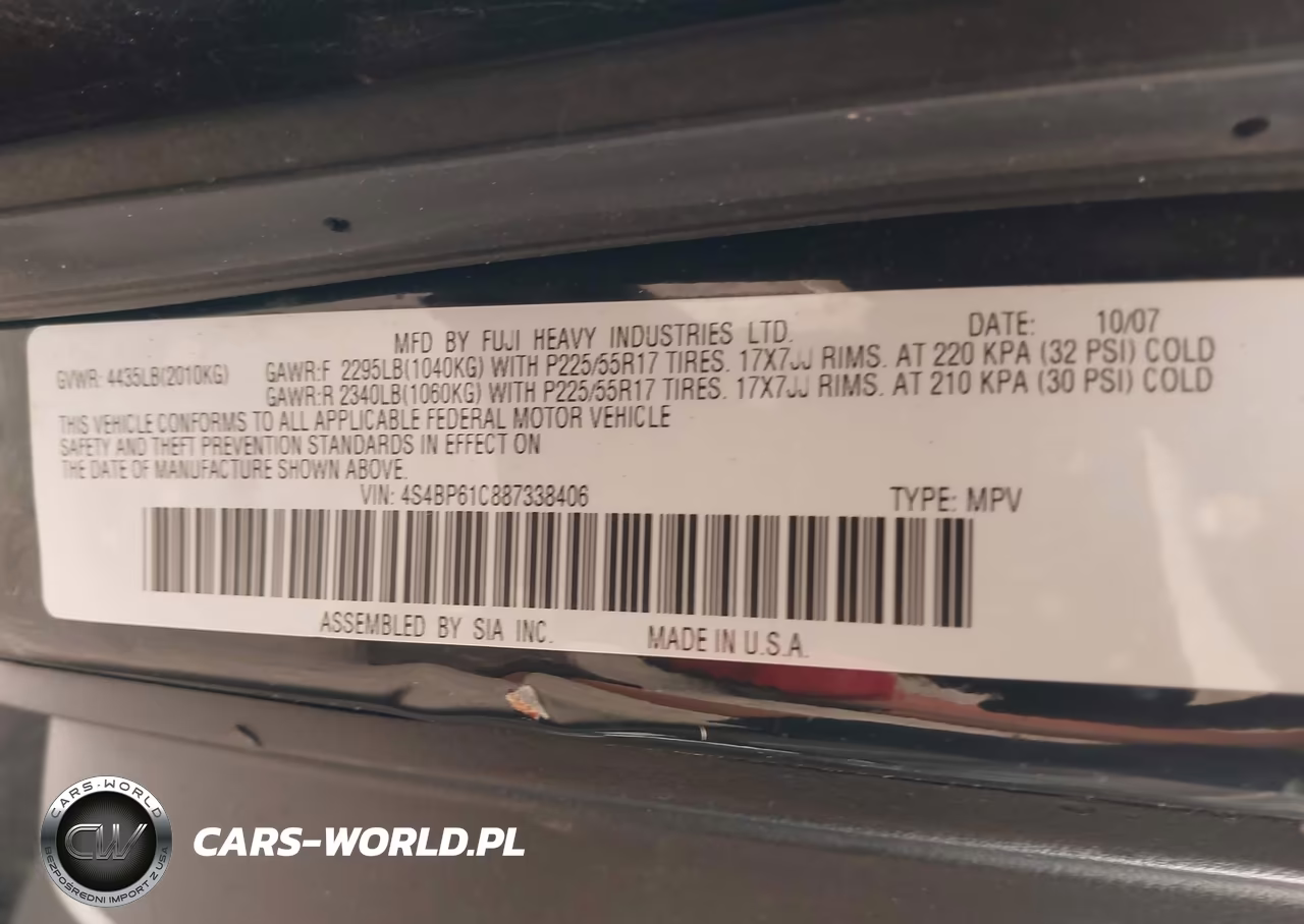 2008 Subaru Outback (Natl) I-Ll Bean W-Nav-Ll Bean W-Nav-Vdc VIN:4S4BP61C887338406 - 9