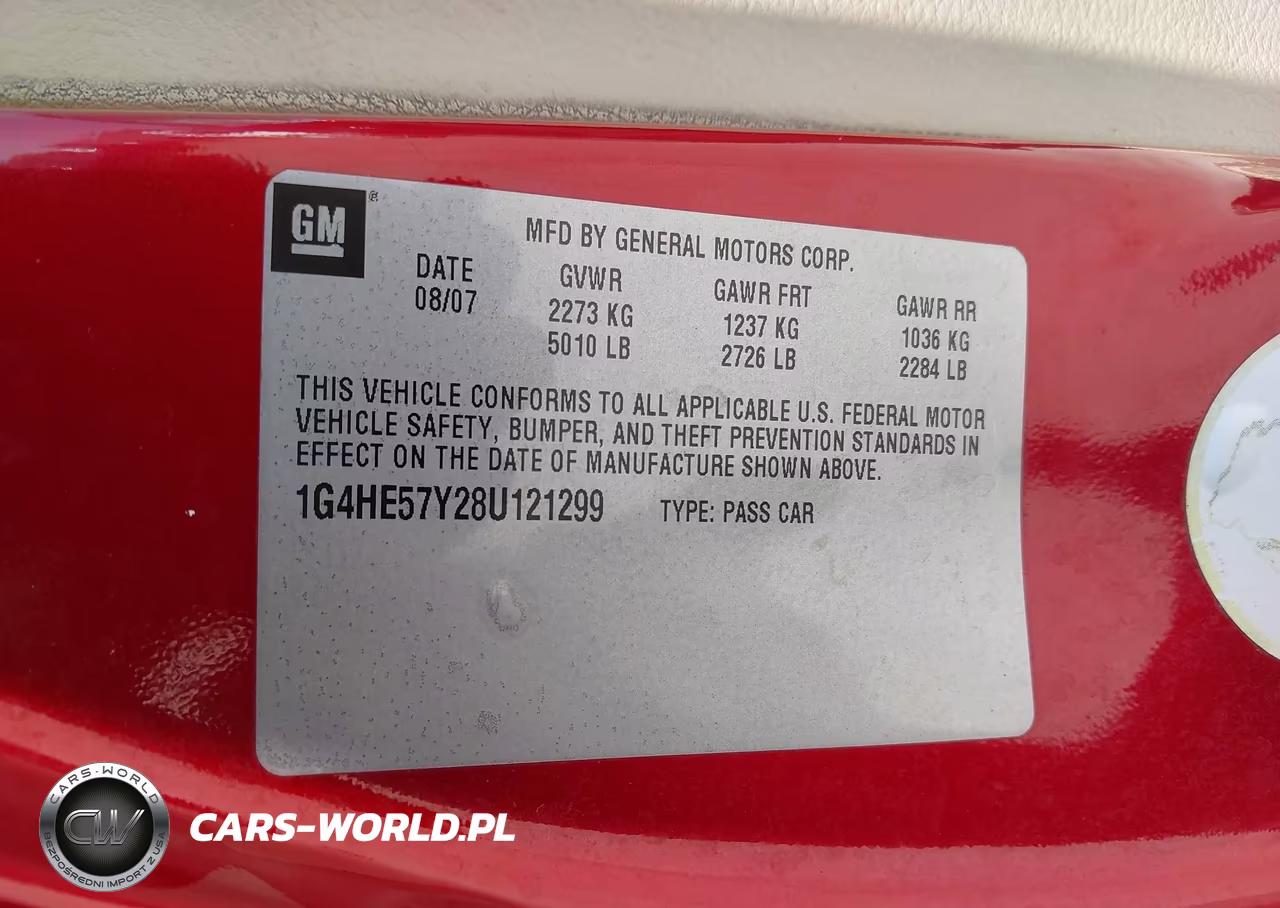 2008 Buick Lucerne Cxs VIN:1G4HE57Y28U121299 - 9