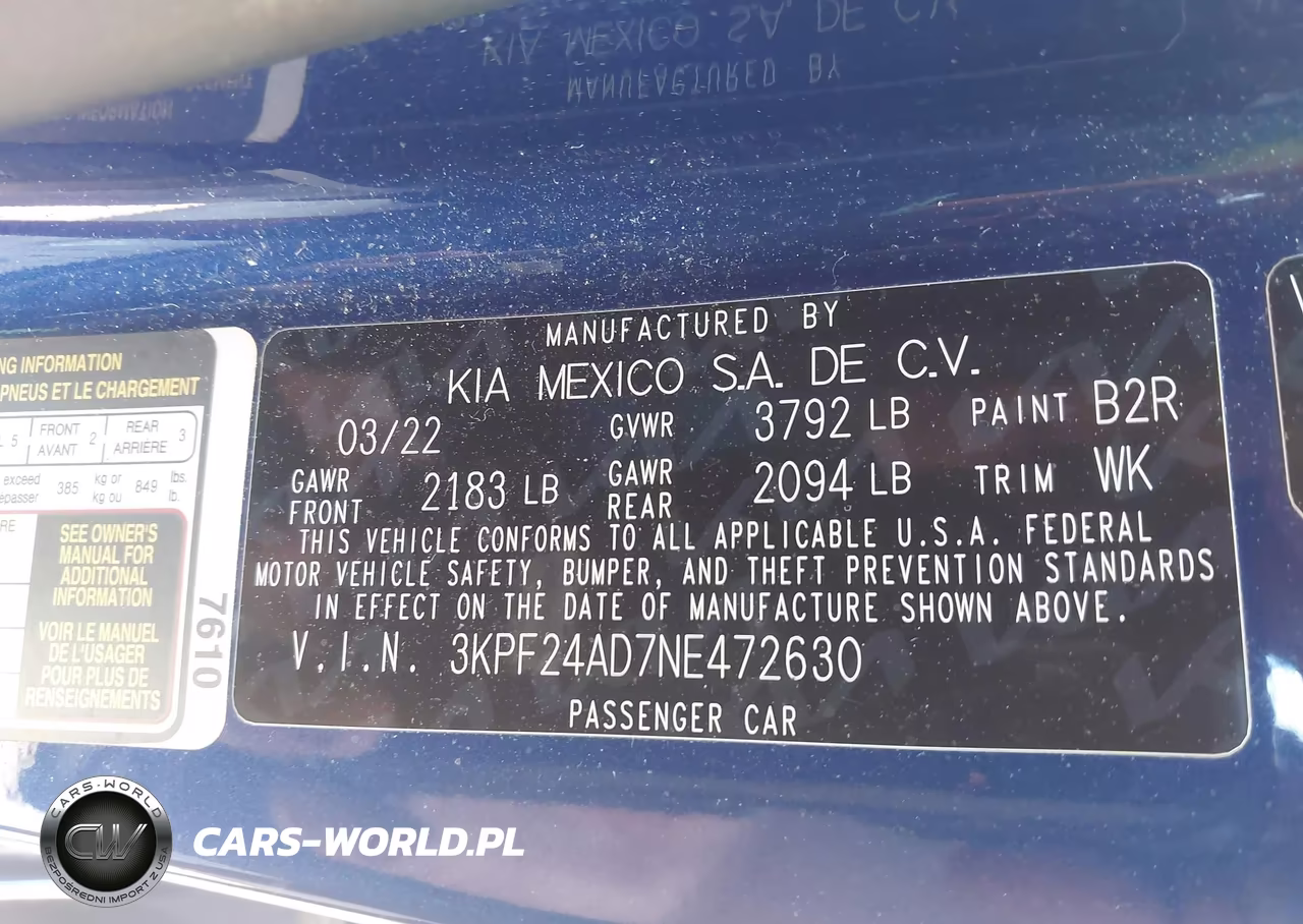 2022 Kia Forte Lxs VIN:3KPF24AD7NE472630 - 9
