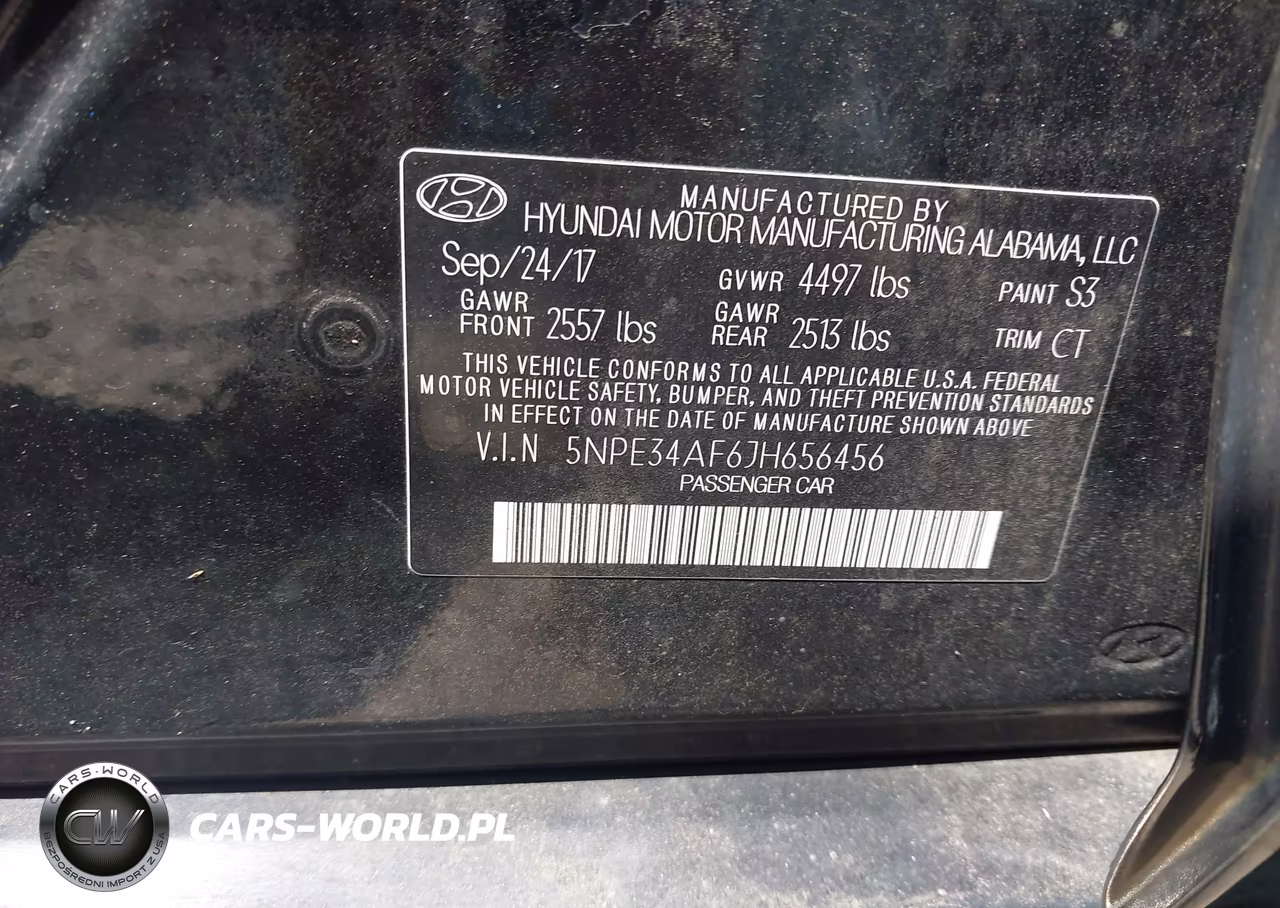 2018 Hyundai Sonata Sport VIN:5NPE34AF6JH656456 - 9