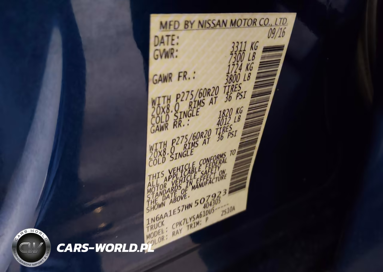 2017 Nissan Titan Platinum Reserve VIN:1N6AA1E57HN507923 - 9