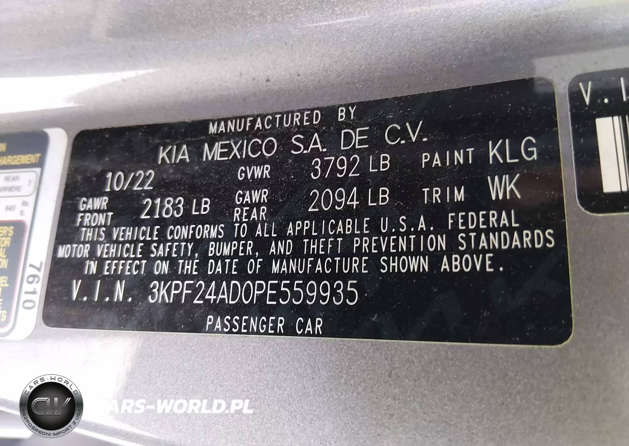 2023 Kia Forte Lxs VIN:3KPF24AD0PE559935 - 9