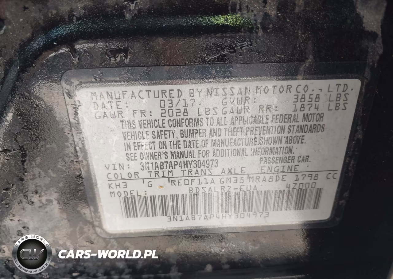 2017 Nissan Sentra Sr VIN:3N1AB7AP4HY304973 - 9