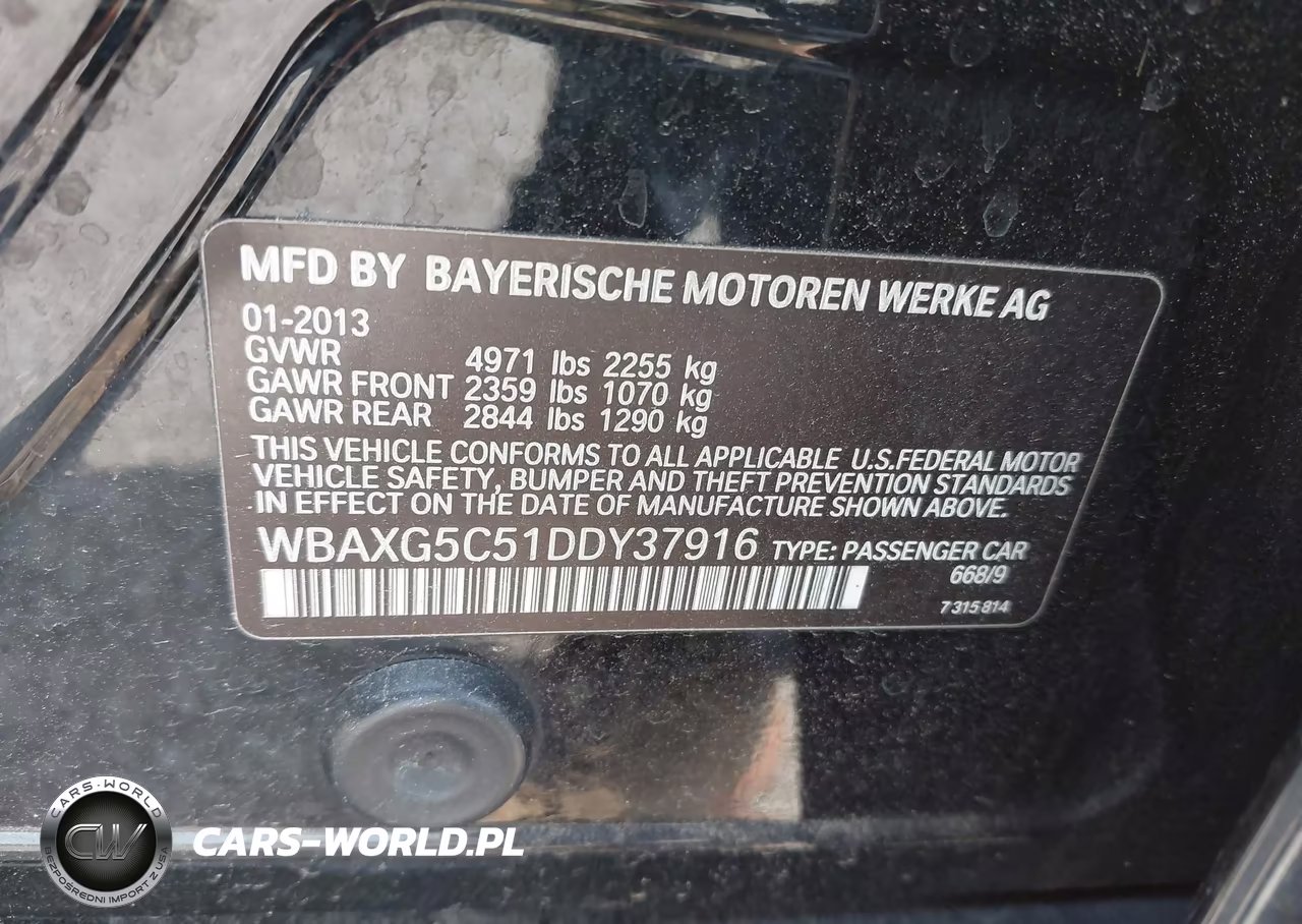 2013 BMW 528I VIN:WBAXG5C51DDY37916 - 9