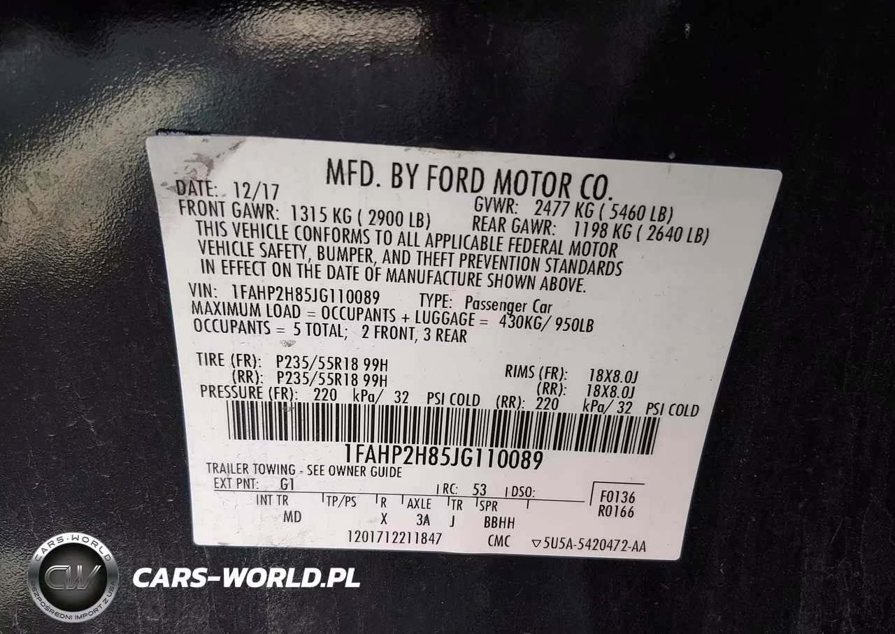 2018 Ford Taurus Sel VIN:1FAHP2H85JG110089 - 9