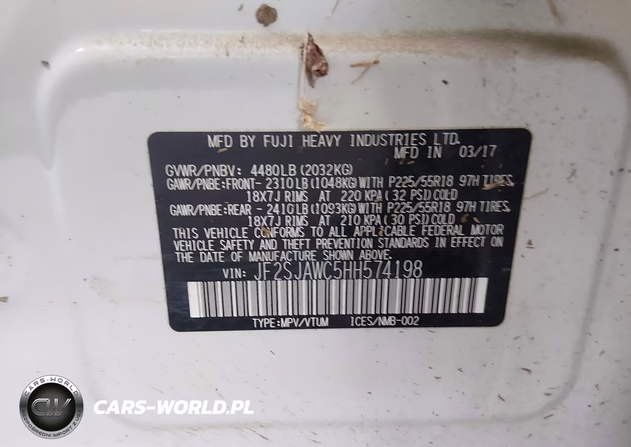 2017 Subaru Forester 2.5I Touring VIN:JF2SJAWC5HH574198 - 9