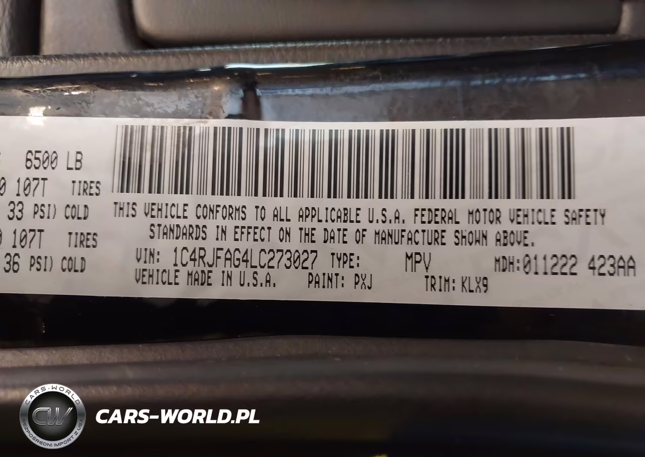 2020 Jeep Grand Cherokee Laredo VIN:1C4RJFAG4LC273027 - 9