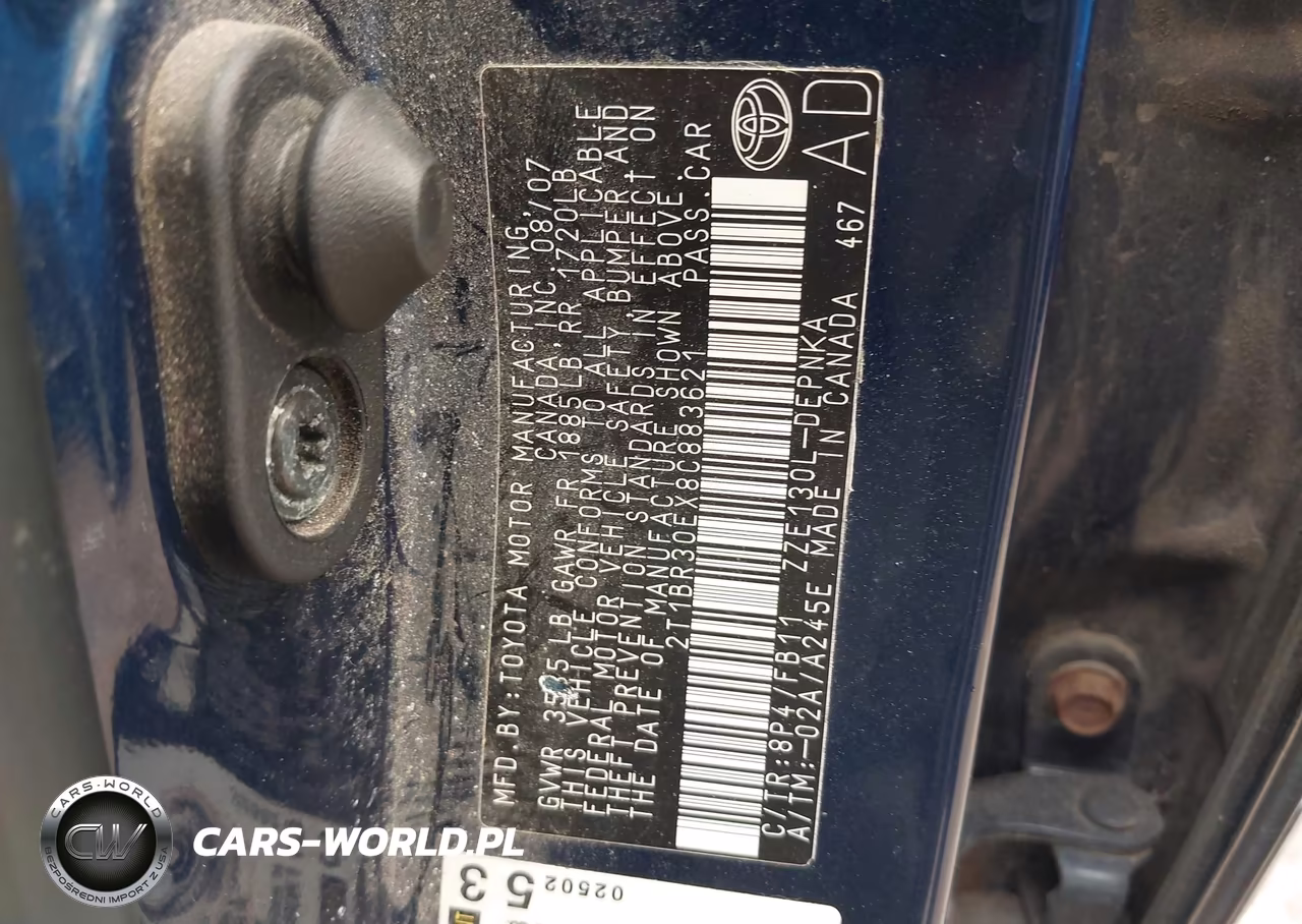 2008 Toyota Corolla Le VIN:2T1BR30EX8C883621 - 9
