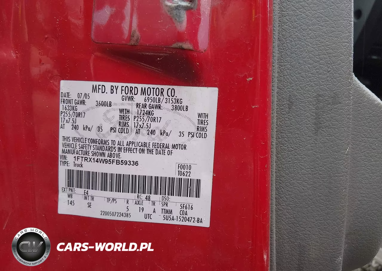 2005 Ford F-150 Stx-Xl-Xlt VIN:1FTRX14W95FB59336 - 9