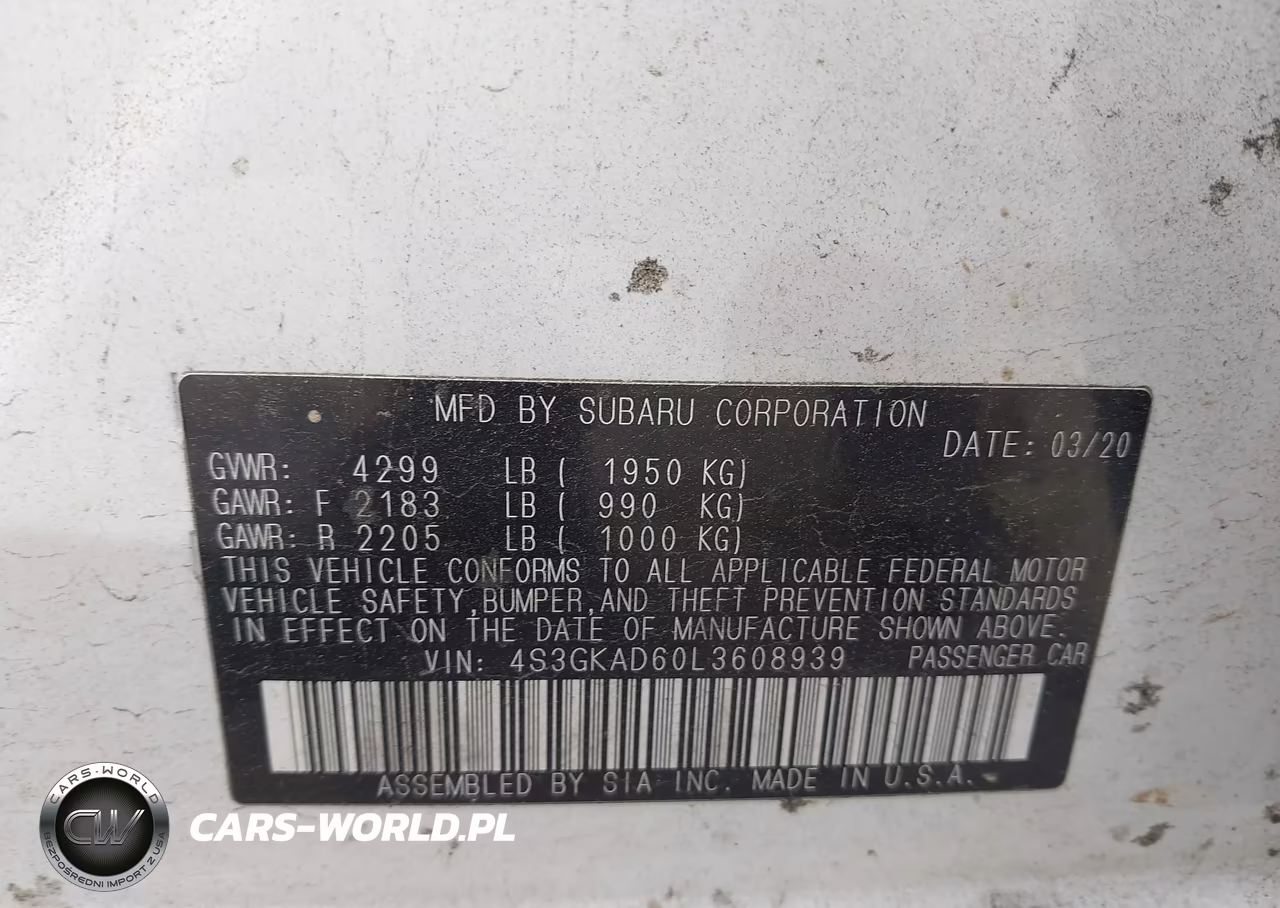 2020 Subaru Impreza Premium VIN:4S3GKAD60L3608939 - 9