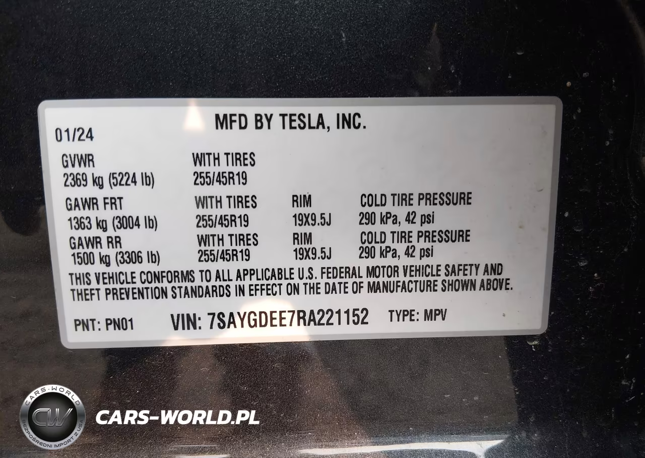2024 Tesla Model Y Long Range Dual Motor All-Wheel Drive VIN:7SAYGDEE7RA221152 - 9