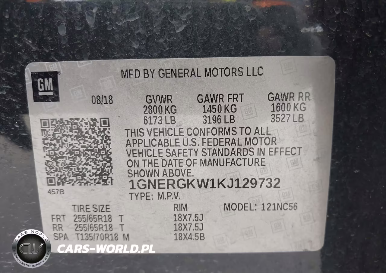 2019 Chevrolet Traverse 1Lt VIN:1GNERGKW1KJ129732 - 9