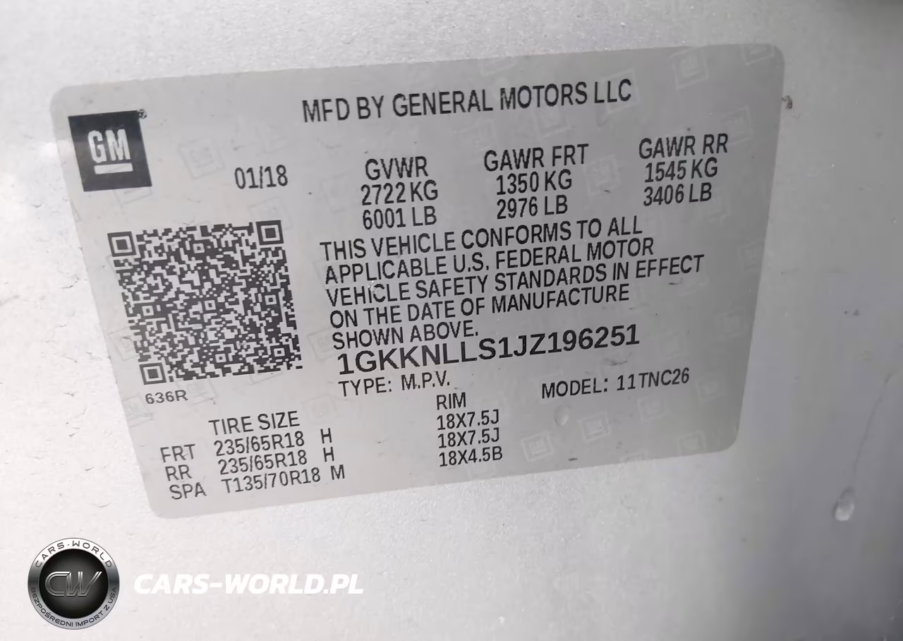 2018 GMC Acadia Sle-2 VIN:1GKKNLLS1JZ196251 - 9
