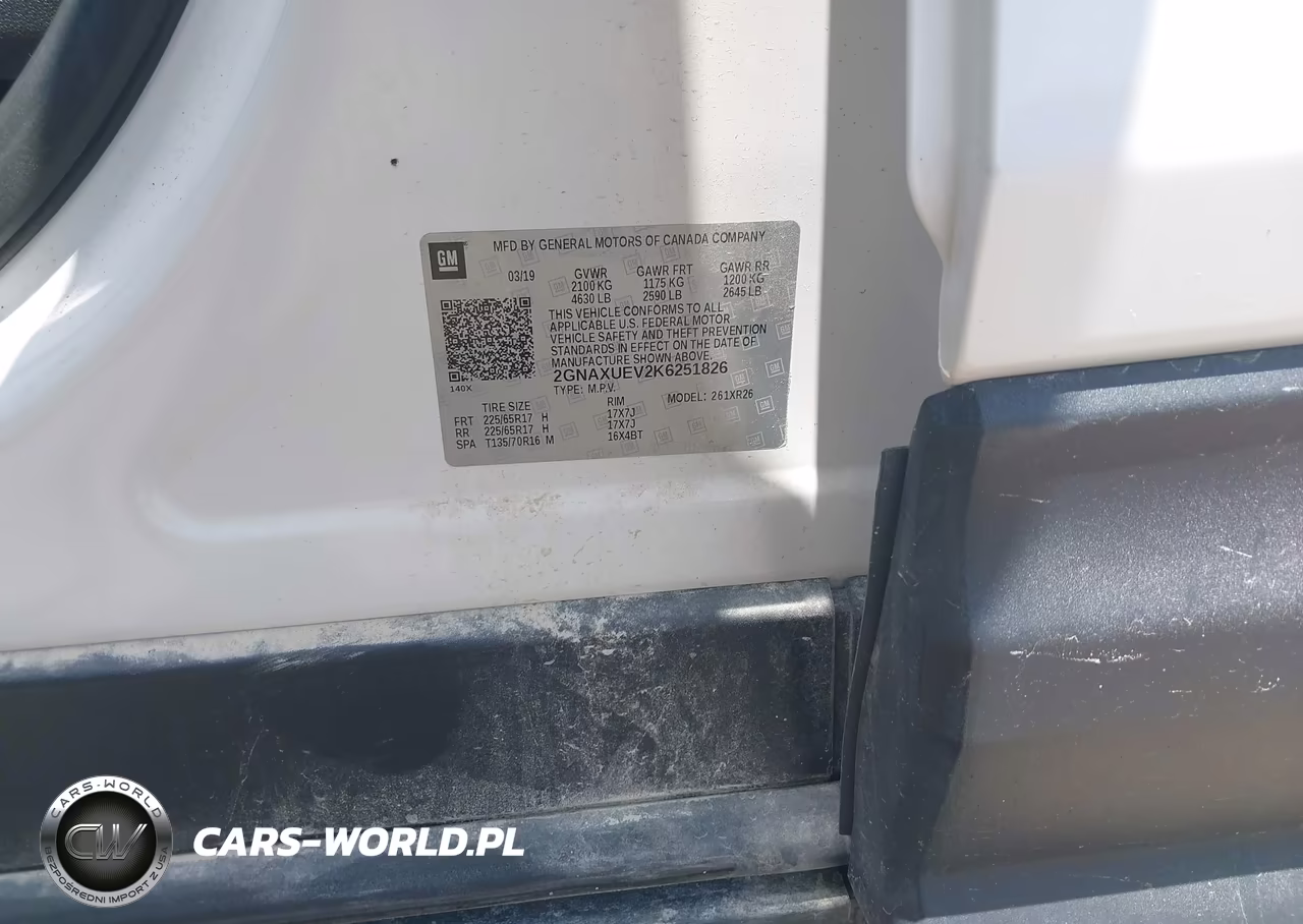 2019 Chevrolet Equinox Lt VIN:2GNAXUEV2K6251826 - 9