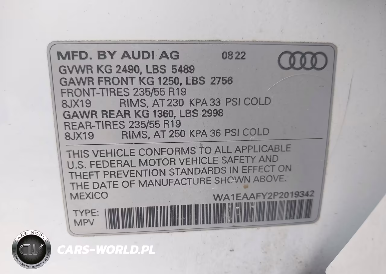 2023 Audi Q5 Premium Plus 45 Tfsi S Line Quattro VIN:WA1EAAFY2P2019342 - 9