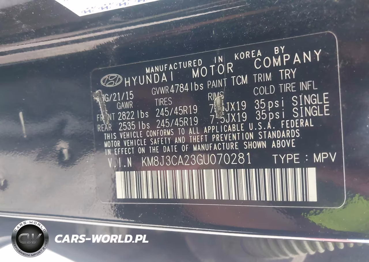 2016 Hyundai Tucson Limited VIN:KM8J3CA23GU070281 - 9