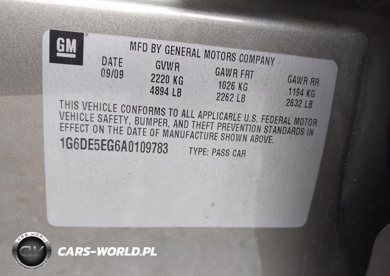 2010 Cadillac Cts Luxury VIN:1G6DE5EG6A0109783 - 9