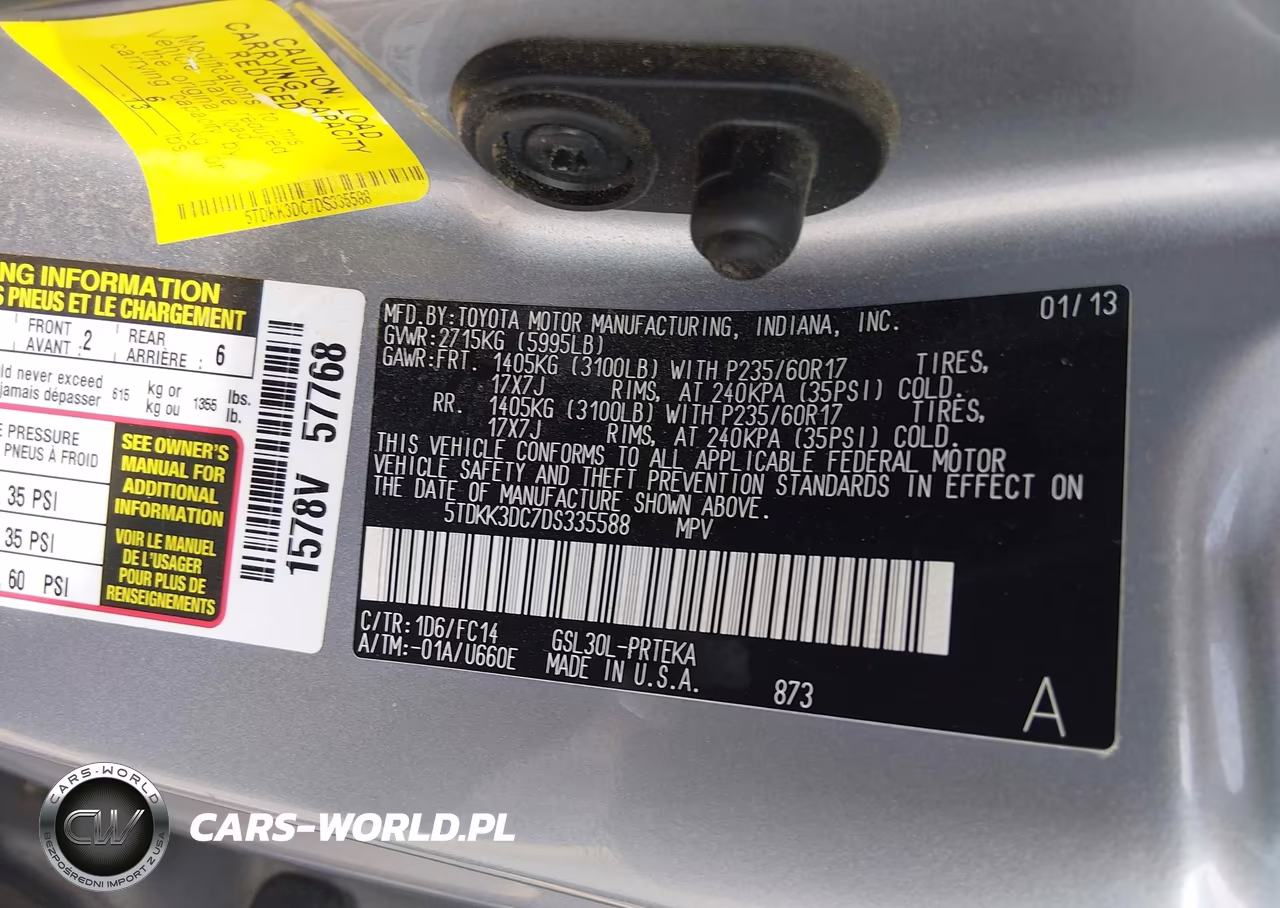 2013 Toyota Sienna Le V6 8 Passenger VIN:5TDKK3DC7DS335588 - 9