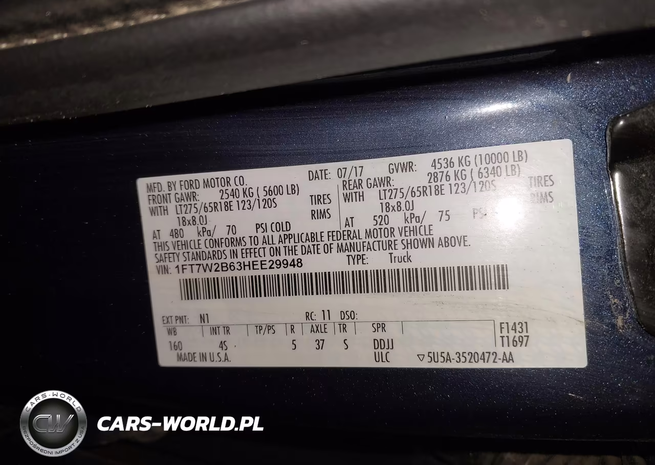 2017 Ford F-250 Xl VIN:1FT7W2B63HEE29948 - 9
