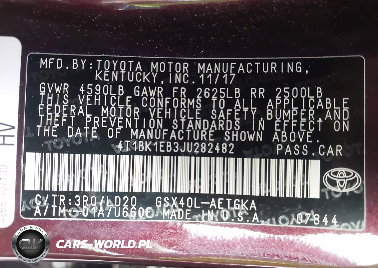 2018 Toyota Avalon Xle VIN:4T1BK1EB3JU282482 - 9