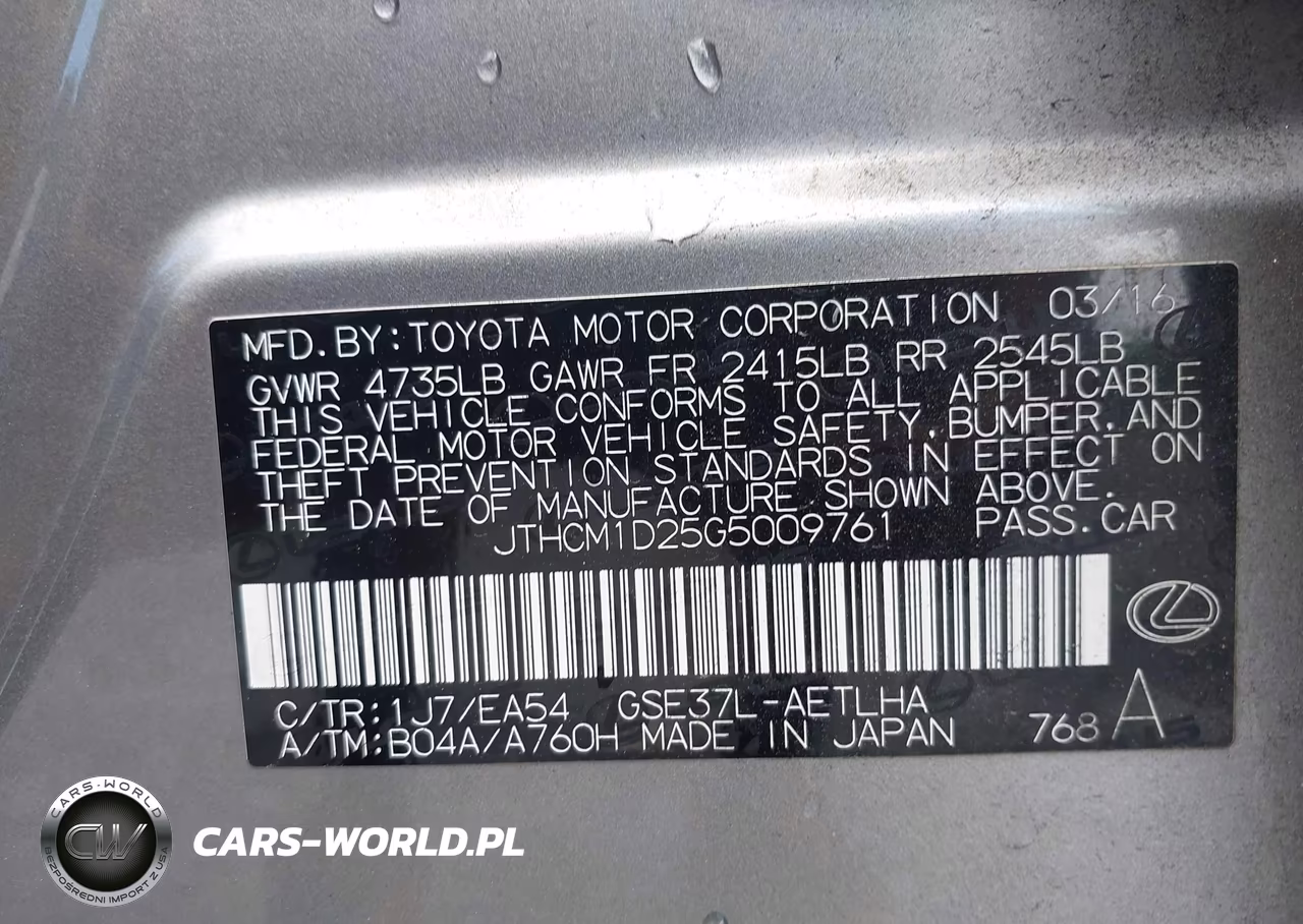 2016 Lexus Is 300 VIN:JTHCM1D25G5009761 - 9