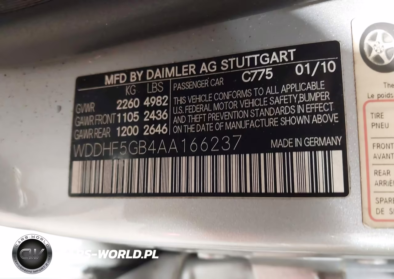 2010 Mercedes-Benz E 350 VIN:WDDHF5GB4AA166237 - 9