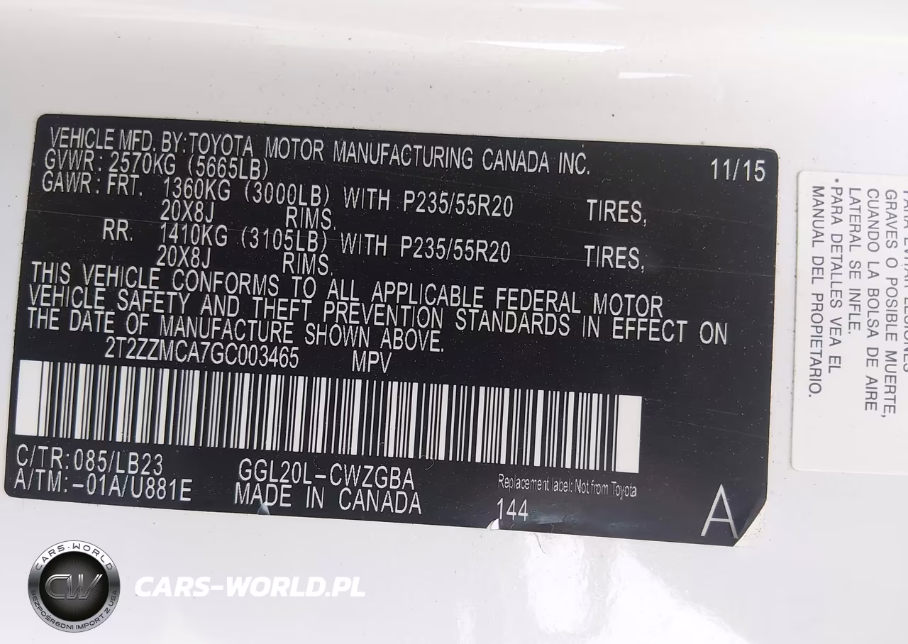 2016 Lexus Rx 350 VIN:2T2ZZMCA7GC003465 - 9