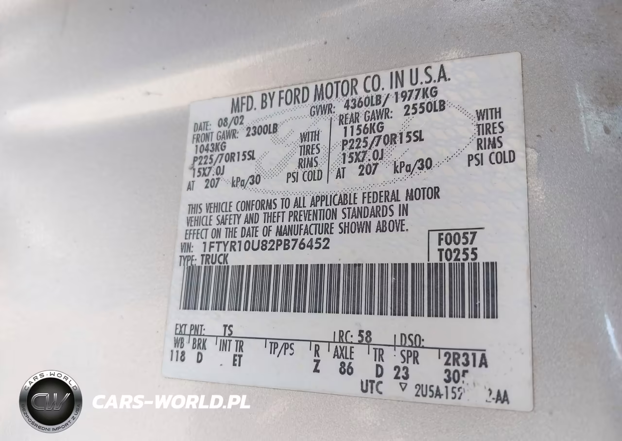 2002 Ford Ranger Edge-Xl-Xlt VIN:1FTYR10U82PB76452 - 9