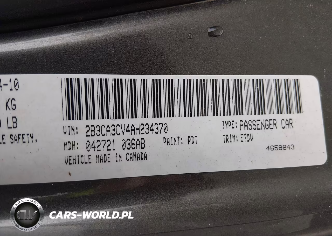 2010 Dodge Charger Sxt VIN:2B3CA3CV4AH234370 - 9