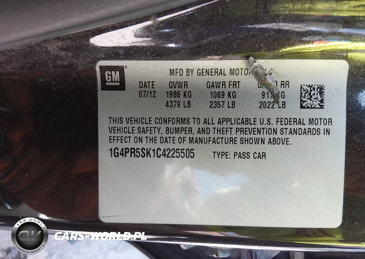 2012 Buick Verano Convenience Group VIN:1G4PR5SK1C4225505 - 9