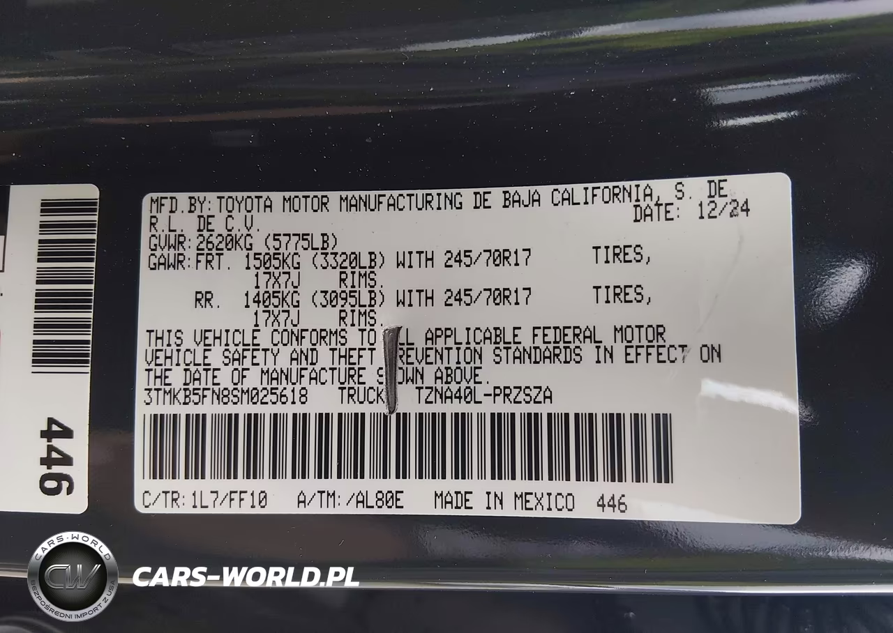 2025 Toyota Tacoma 2Wd Sr5 VIN:3TMKB5FN8SM025618 - 9