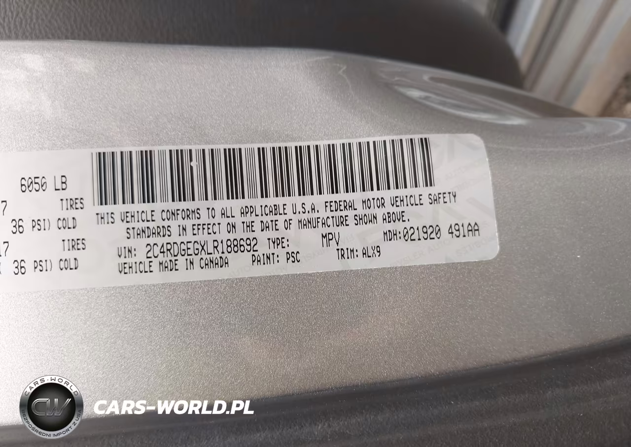 2020 Dodge Grand Caravan Gt VIN:2C4RDGEGXLR188692 - 9