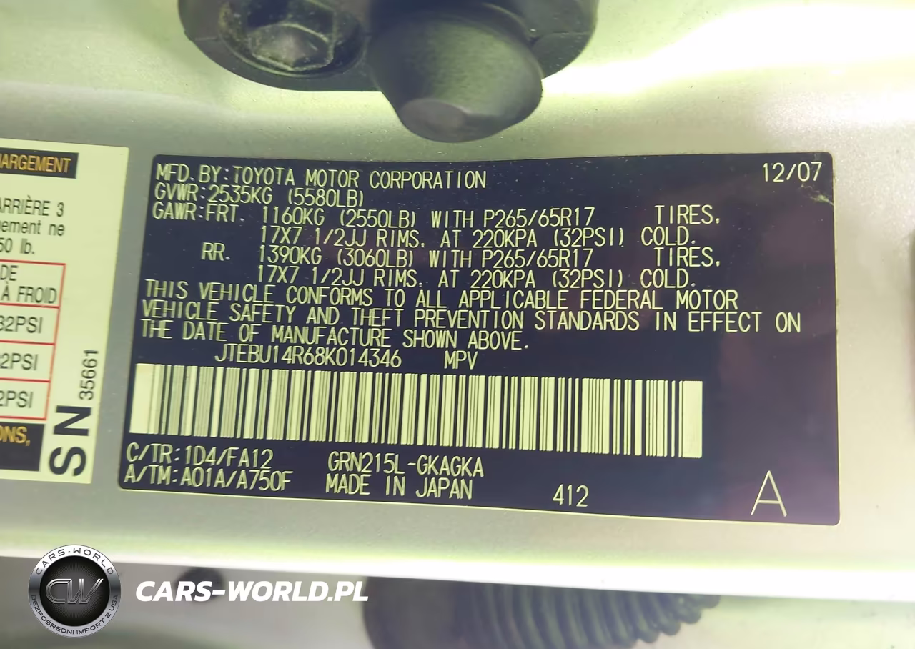 2008 Toyota 4Runner Sr5 V6 VIN:JTEBU14R68K014346 - 9