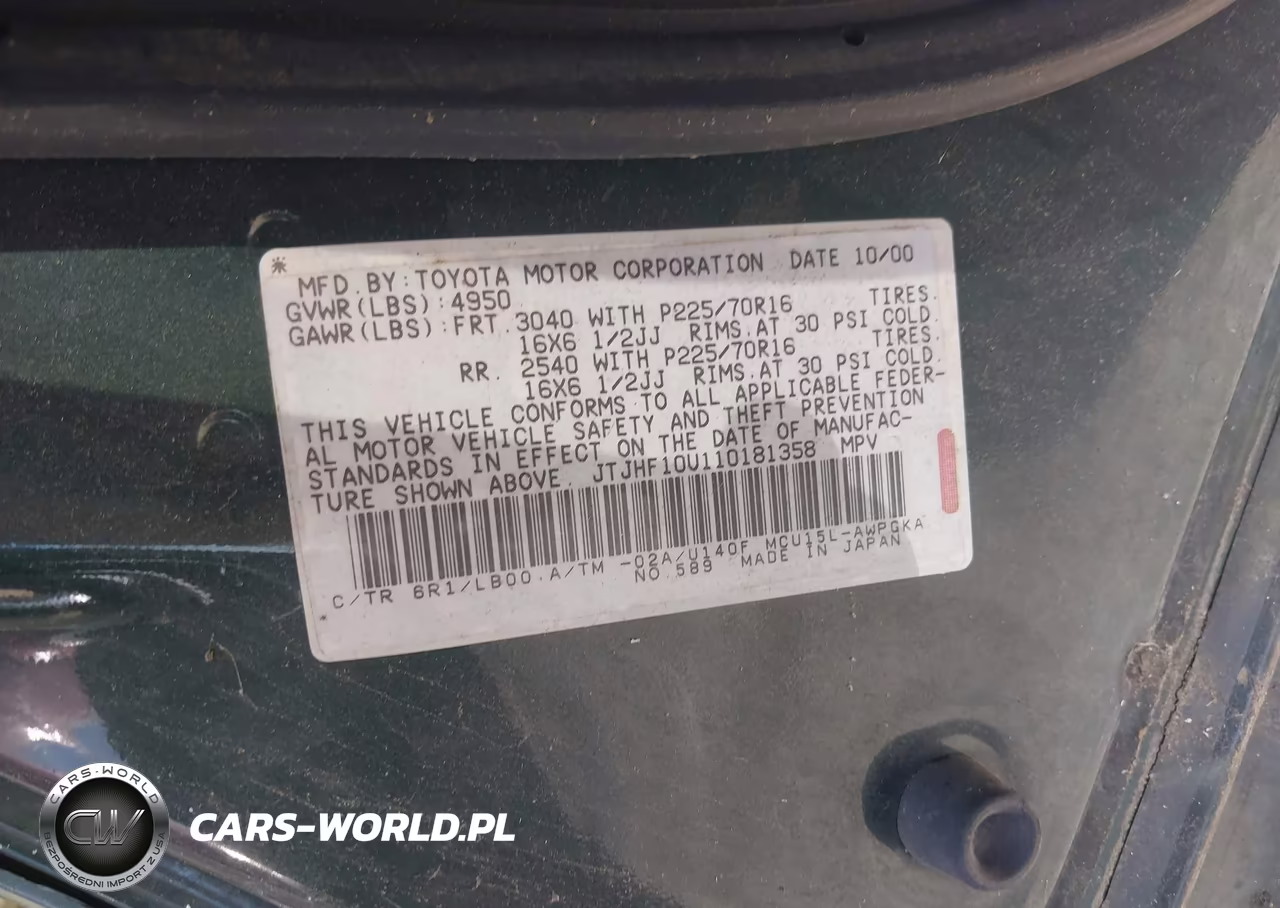 2001 Lexus Rx 300 VIN:JTJHF10U110181358 - 9