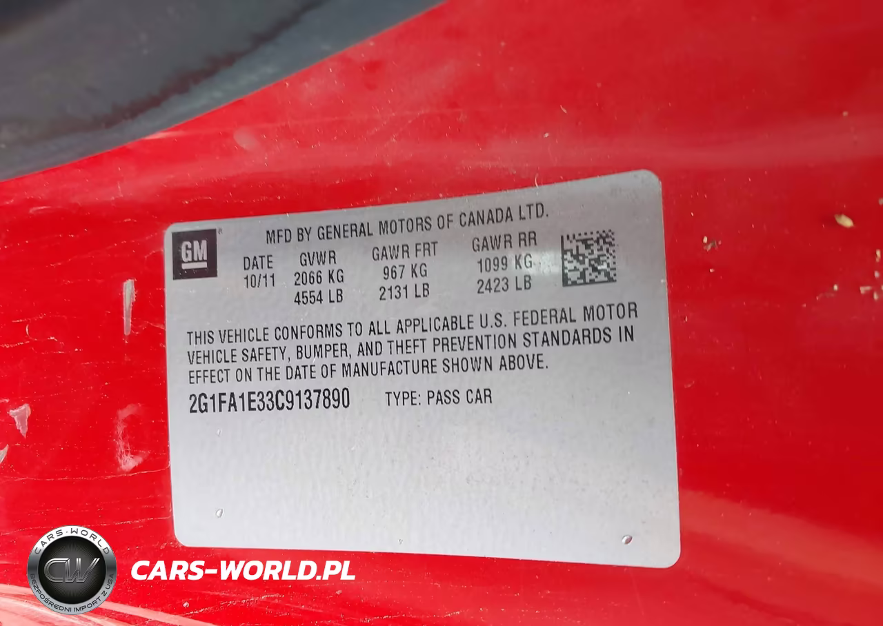 2012 Chevrolet Camaro 2Ls VIN:2G1FA1E33C9137890 - 9