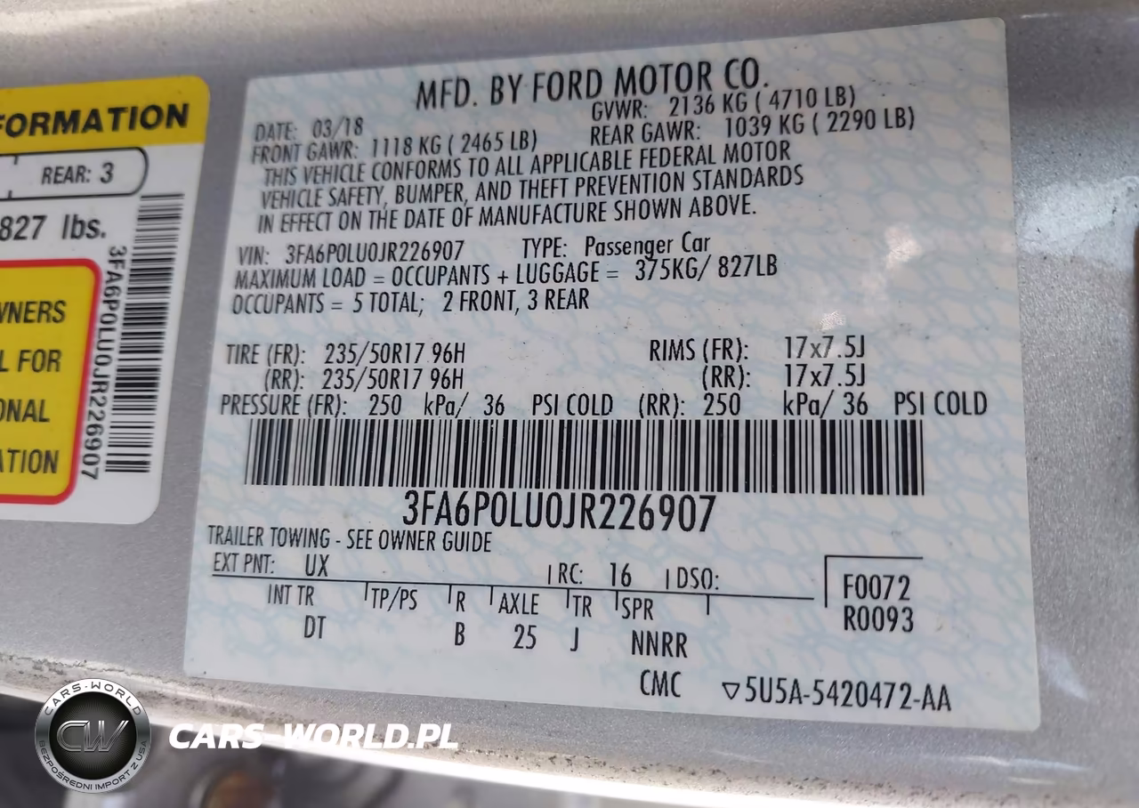 2018 Ford Fusion Hybrid Se VIN:3FA6P0LU0JR226907 - 9