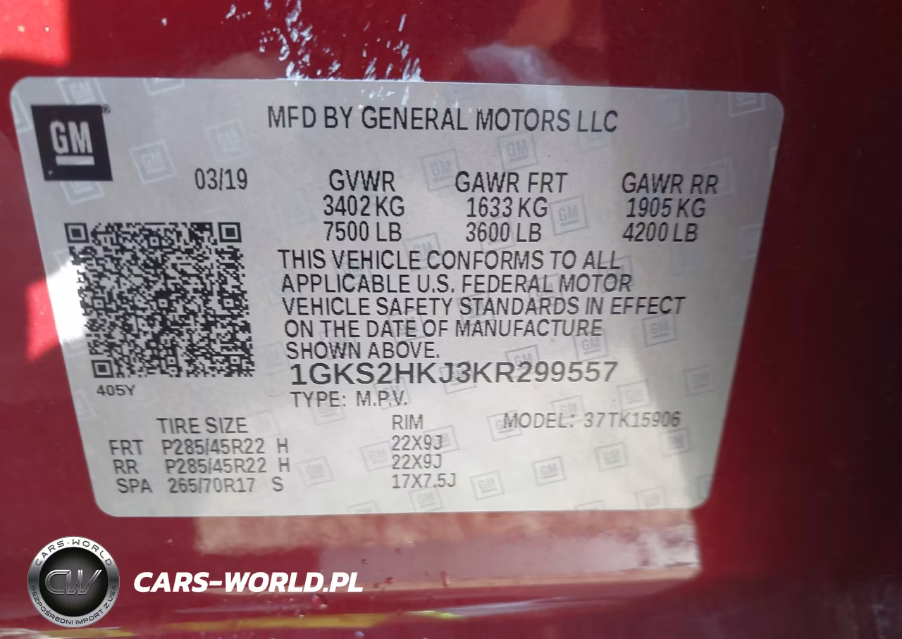 2019 GMC Yukon Xl Denali VIN:1GKS2HKJ3KR299557 - 9